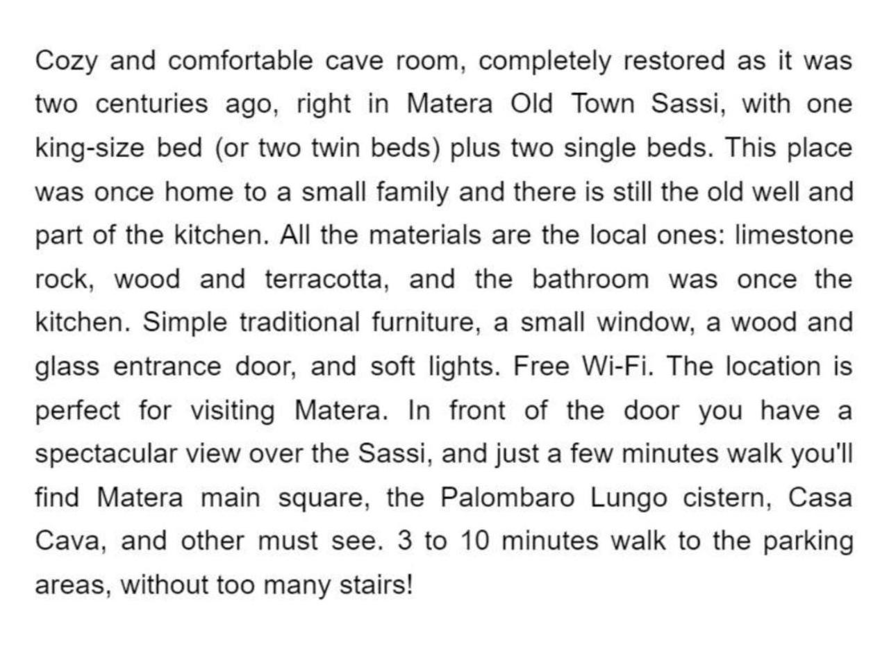 Cave Rooms Sassi Matera Phòng bức ảnh